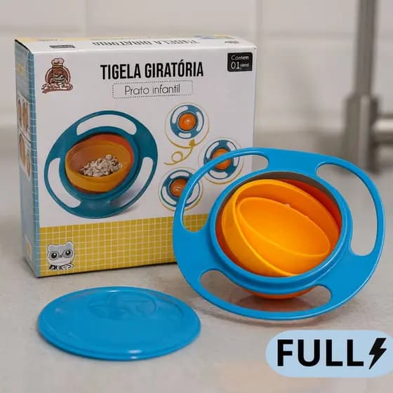 Tigela Mágica 360º Anti Derramamento Infantil Bebê Giro Bowl