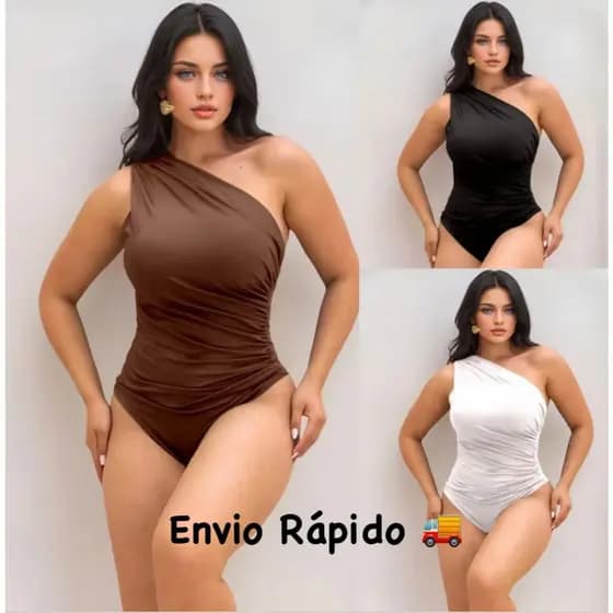 Body Um Ombro Só Drapeado, Body Mula Manca, Body Franzido, Body Suplex, Body Tendência Feminino