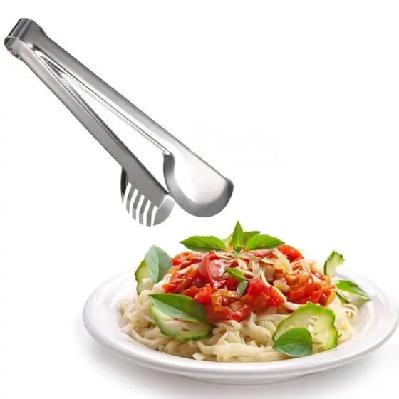 Pegador Pinça Universal Macarrão Massa Aço Inoxidável 22 Cm Inox
