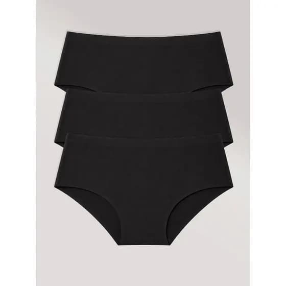 Kit com 3 Calcinha Caleçon Sem Costura Segunda Pele