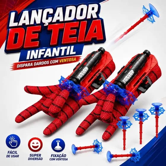 1/2 Luva Lançador de Teia Homem Aranha Brinquedo Infantil Lança Dardo com Ventosa