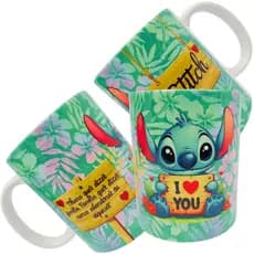 CANECA STITCH CANECA STITI CANECA ESTITI XICARA STITCH XICARA 325ML PORCELANA/PLÁSTICO