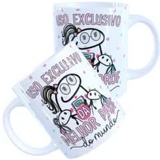 Caneca Flork Professora Caneca de Professora Xícara de Professora 325ml Porcelana OU Plástico