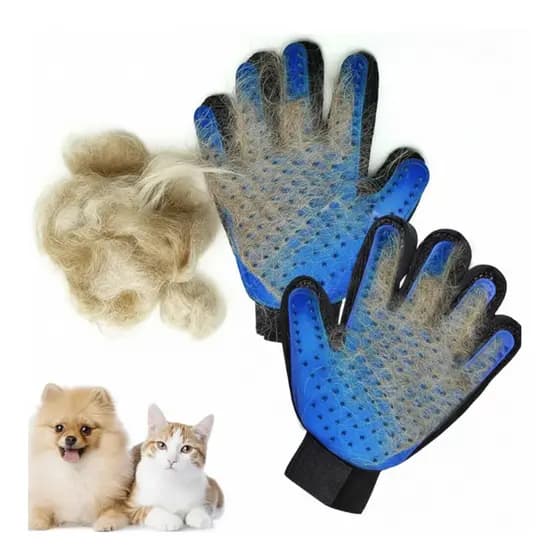 Kit 2 Luvas Nano Magnéticas Removedor de Pelos para Cães e Gatos – Massagem e Higiene