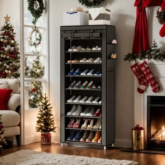 Sapateira com 9 Prateleiras 9 andares para Organizar Sapatos Calçados Chinelo Roupas Objetos 24 Pares