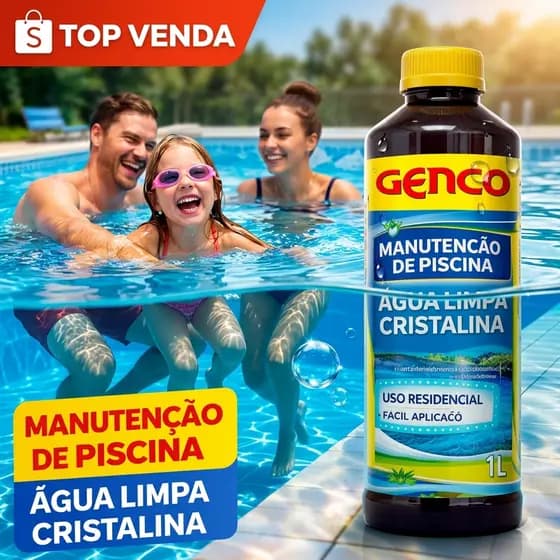 Manutenção de Piscina Água Limpa Cristalina Uso Residencial Fácil Aplicação 1L