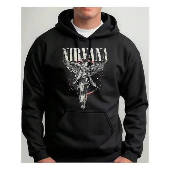 Blusa De Frio Moletom Streetwear Banda De Rock Nirvana Álbum In Utero Metal Casaco Casual