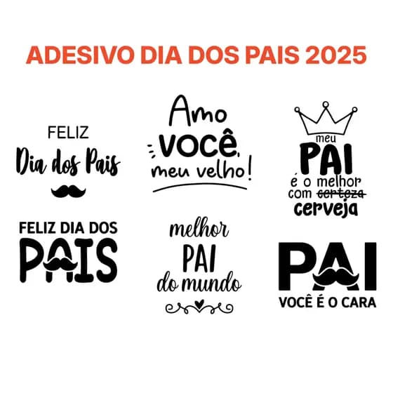 Adesivo Dia Dos Pais Vinil Balao Balde Bexiga Caixa Presente
