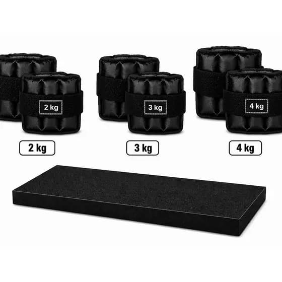 2KG 3KG 4KG preto + COLCHONETE PRETO | TREINO COMPLETO EM CASA OU ACADEMIA | AJUSTÁVEL E RESISTENTE