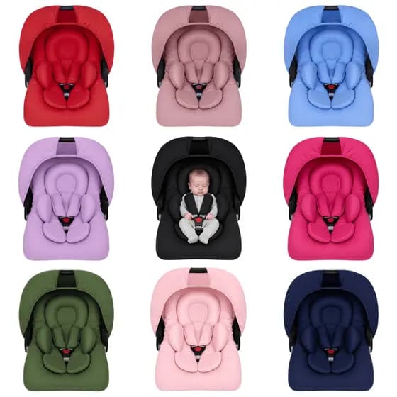 Kit 5 Peças para Bebê Conforto Capota Solar Protetor de Cinto Colchonete Apoio de Corpo Completo