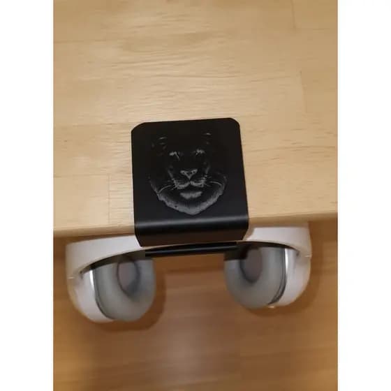 Suporte para Fone de Ouvido Headset Leão | Organizador de Mesa Decorativo Gamer