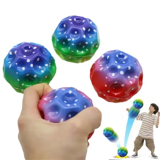 kit4 Bola Espacial Brinquedo Ball Lunar Espacial Anti Gravidade Terapia Massagem Funcional Divertida