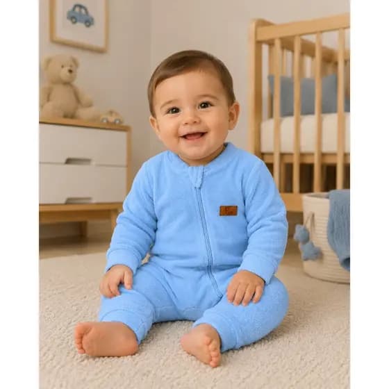 Macacão Bebê Plush Buckle Quentinho 6618