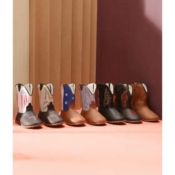 Bota Texana Menina Menino Festa Junina Bebê Country Bordada Unissex Promoção FARMFUN