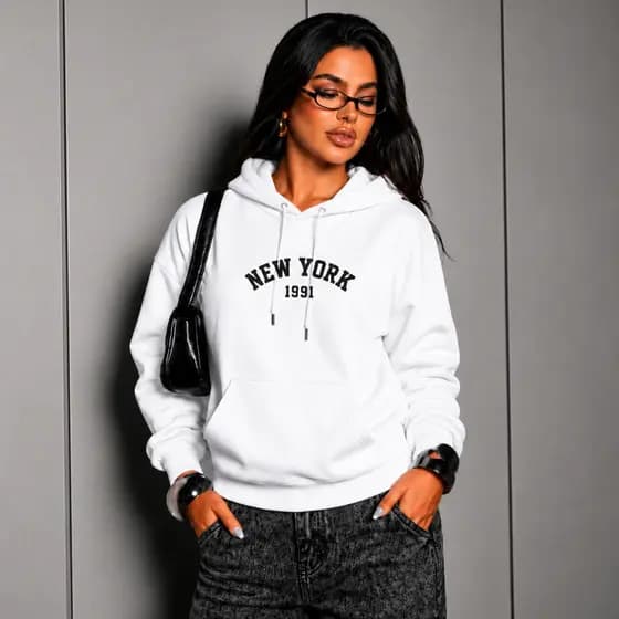Moletom Canguru Feminino Estampado Casaco Flanelado Tendência Envio Imediato