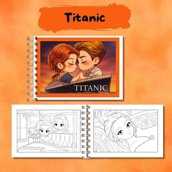 Livro de colorir titanic capa mole A4