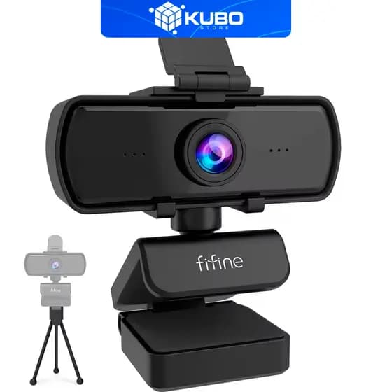 Webcam FIFINE K420 Resolução 2K 1440p com Microfone Embutido e Tripé