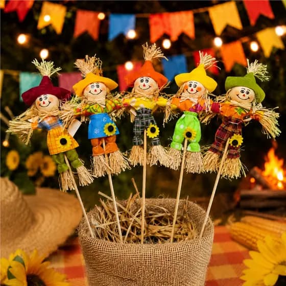 Kit Espantalhos no Palito Decoraçao Festa Junina Sao Joao