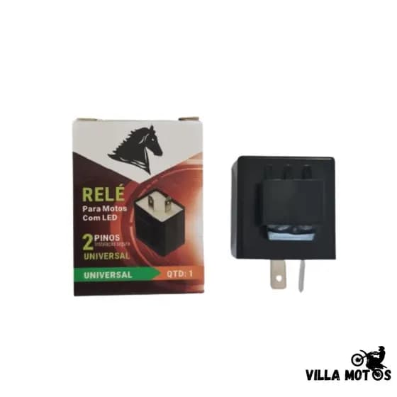 Relê 12v Para Pisca Setas Led Moto 2 Pinos Universal Strobo