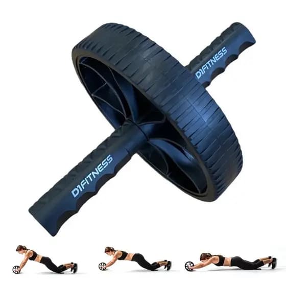 Roda Abdominal D1FITNESS Profissional Preta