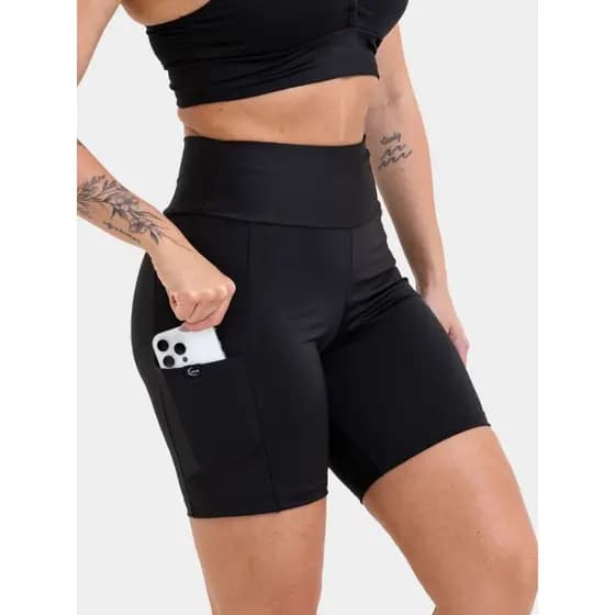 Bermuda Feminina Ciclista com Bolso Suplex Zero Transparência Fitness Academia