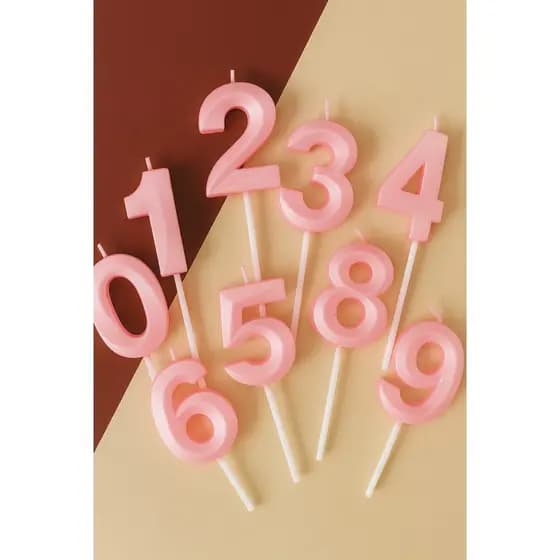 Velas de Aniversario Numéricas Rosa Candy – MiniDesign - SilverPlastic