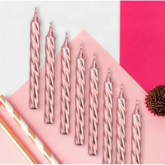 Kit com 8 l 16 l 24 Uni – Vela Espiral para Aniversário