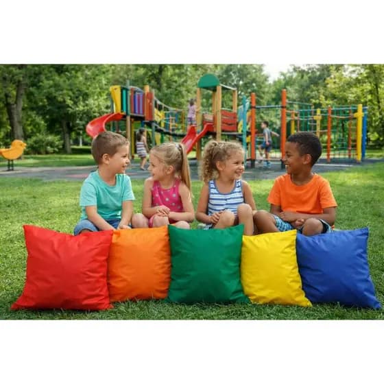4 Capas Almofadão Impermeável 60 x 60 Kit de Capas Protetora para Almofadas Grandes Capas Impermeáveis com Zíper
