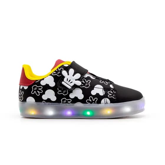Tênis Led Personagem Infantil Masculino Estilo Mickey Led Luz Colorido Confortável Leve Macio Para Meninos