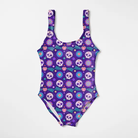 Biquini Maiô Infantil Menina Feminino Moda Praia Natação Banho Estampas De Caveirinhas