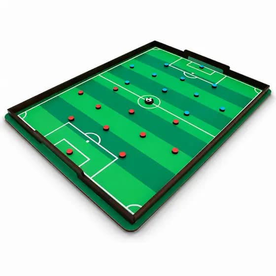 Brinquedo Futebol de Dedo MDF Peteleco Dedobol Infantil Educativo Tabuleiro Madeira