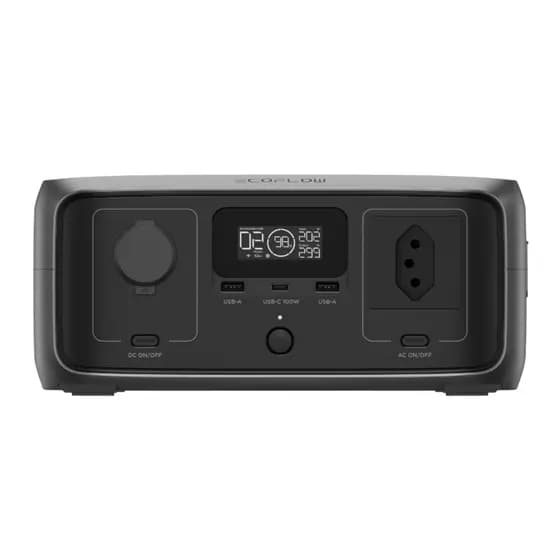 EcoFlow River 3 127V – Estação de Energia Inteligente com Saída USB, AC e Carregamento Solar
