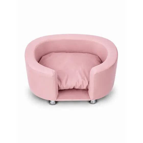 Caminha redonda com almofada para cachorro gato Cama Pet macia com pezinhos cromados chique