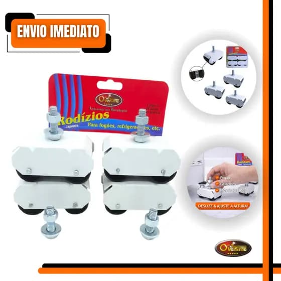 Mini Rodízios Japonês Overtime Para Fogão Geladeira Móveis Suporte Ajustável Com Rodinhas