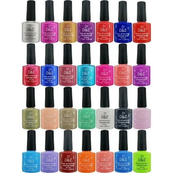 Kit 10 Esmaltes Em Gel 7.5ml D&z / Bella Rosa / Lirio Sioux Unhas Uv Led Esmalte