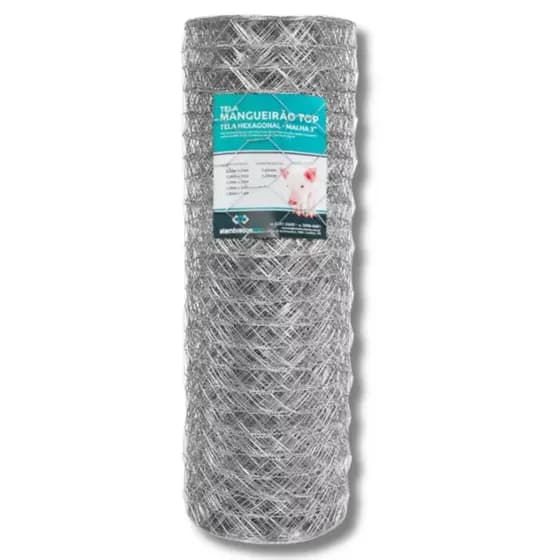 Tela Mangueirão 0,80m x 50m Fio 18 Malha 3" Arame Galvanizado a Fogo — Cercamento em Geral