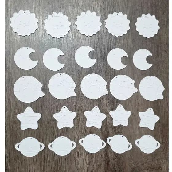 Kit Criativo Infantil Pintar Decorativo 5 Peças Educativo DIY Presente Criança