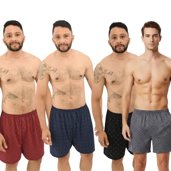 Short Pijama Samba Canção P ao GG Confortáveis em Malha Leve e Boa