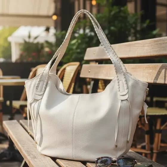 Bolsa Feminina Grande Em Couro Sintético Alça Transversal