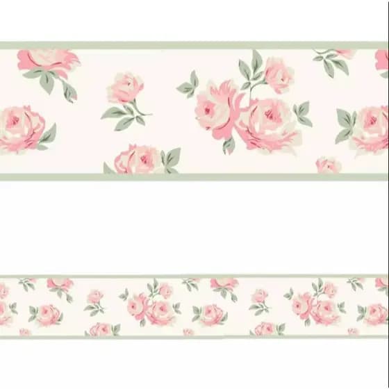 Faixas decorativas - Tema Rosas f bege - Sala - Cozinha - Lindo e delicado - Disponível em diversa