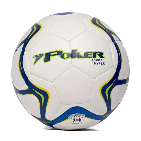 Bola de Futebol Campo Poker Pro 32 Gomos Hyper Branco/marinho