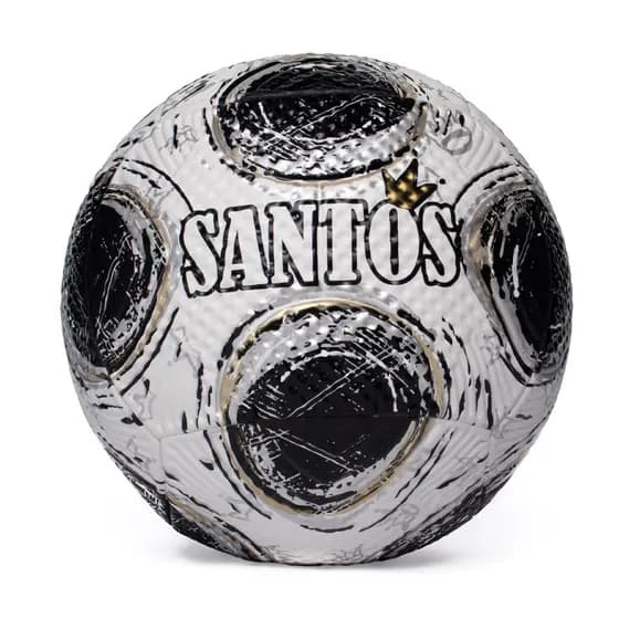 Bola de Futebol de Campo Dualt Santos Retrô Branco/Preto