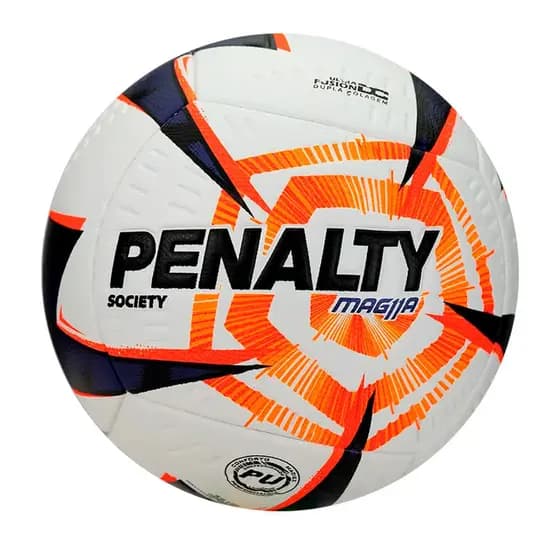 Bola de Futebol Society Penalty Mag11A R2 XXVI Branco/Roxo