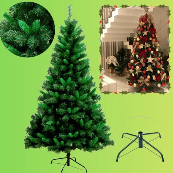 Árvore Natal Pinheiro Luxo 1,80M Verde Densa Cheia Firme