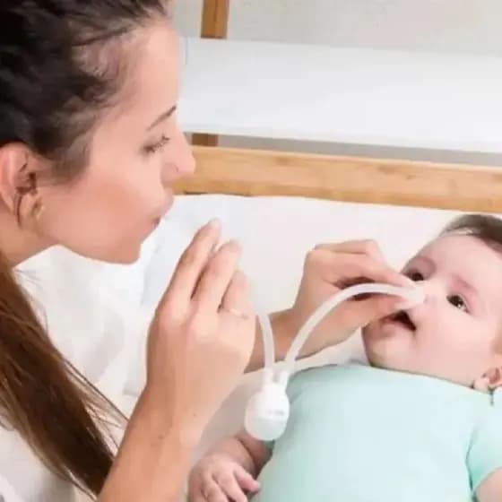 Aspirador Nasal Infantil Menina Rosa Azul Sucção Confortável