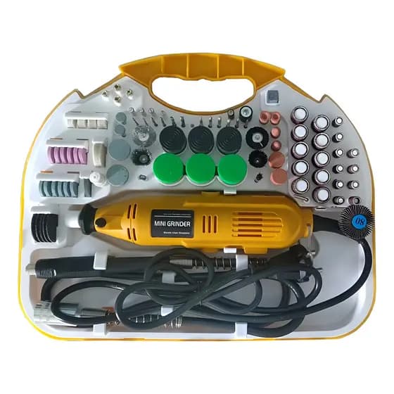 Kit Mini Retífica Profissional 180w 211 Peças Potente
