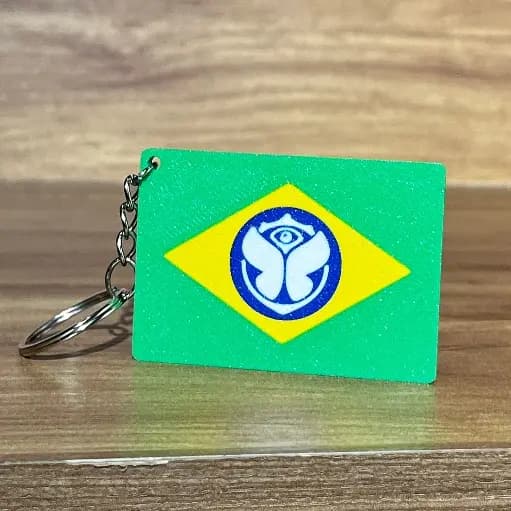 Chaveiro Tomorrowland Bandeira do Brasil