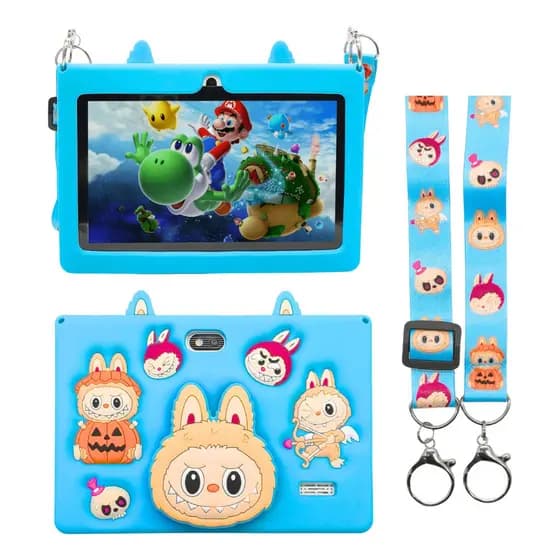 Tablet Labubu E15 Android 128gb Memória + 8gb Ram 7' Polegadas Infantil Cor Azul