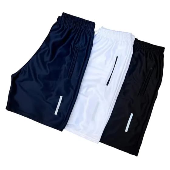 Combo 3 Bermudas Masculinas Diversas Cores Para Esportes Com Bolsos