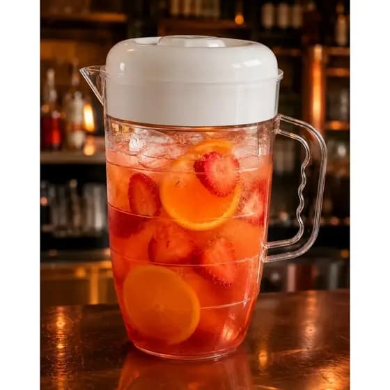 Jarra Resistente Com Tampa 3l Graduada Plástico Transparente Suco Água Almoço Jantar